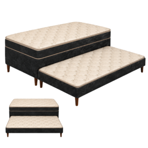 CAMA BOX SOLTEIRO C/ CAMA AUXILIAR