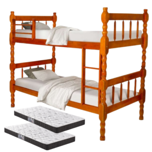 CAMA BELICHE MILÃO + 2 COLCHÕES PANTANAL